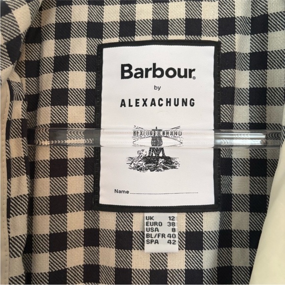 Barbour by Alexa Chung Glenda gingham long trench coat - Picture 6 of 14